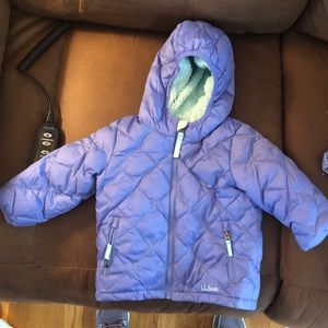 LL Bean girls winter coat 12-18 months periwinkle